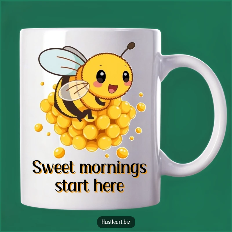 Funny Busy Bee Mug: Energetic Honeycomb Lover's Funny Gift!