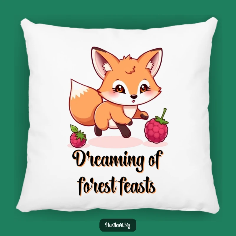 Funny Fox Berry Pillow: Cozy Comfort from a Playful Hunter!