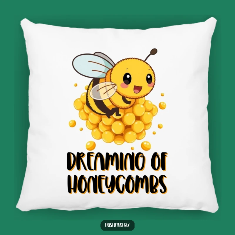 Funny Bee Honeycomb Pillow: Cozy Comfort from a Busy Worker!