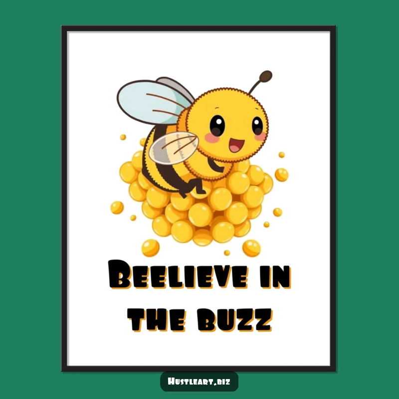 Funny Free Printable Wall Art: Busy Bee's Honeycomb Haven, Lively Downloadable Decor!