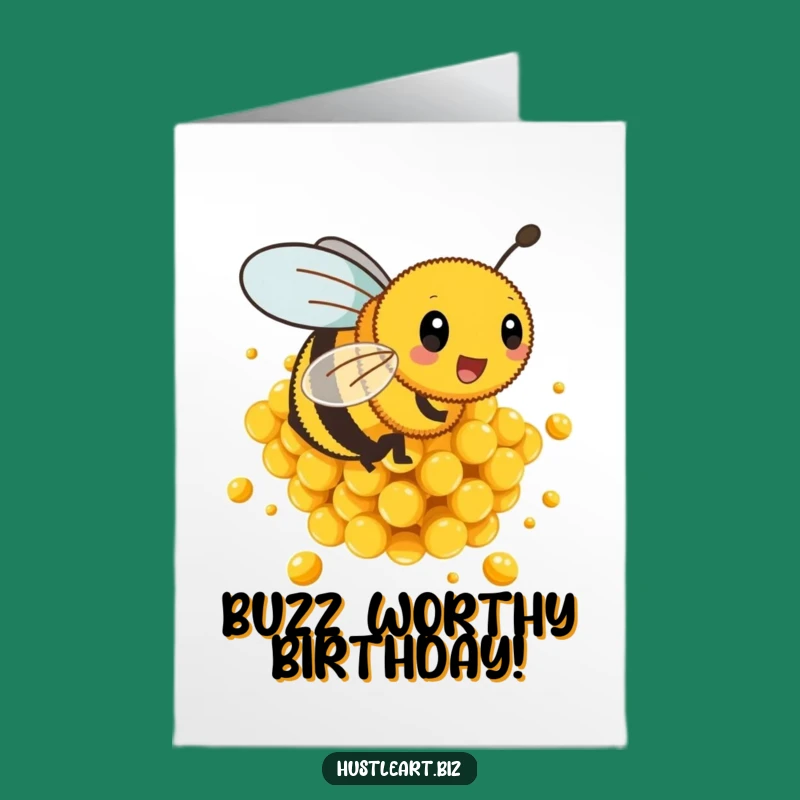 Free Printable Birthday Card: Busy Bee's Sweet Wishes, Fun Downloadable Gift!