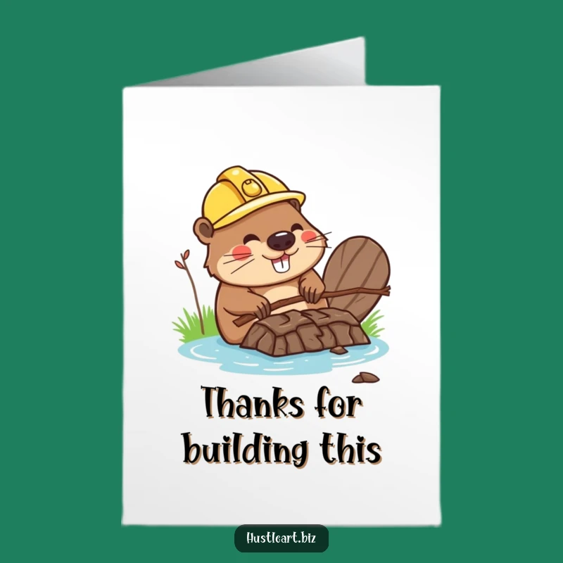 Free Printable Thank You Card: Beaver's Dam Gratitude, Sweet Downloadable Gift!