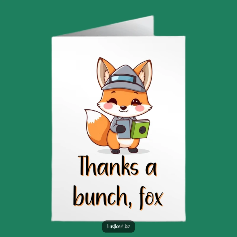Free Printable Fox Thank You Card: Clever Downloadable Gift for Business Favors