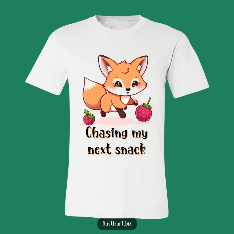 Funny Fox Berry Chase T-Shirt: Playful Predator's Hilarious Tee!