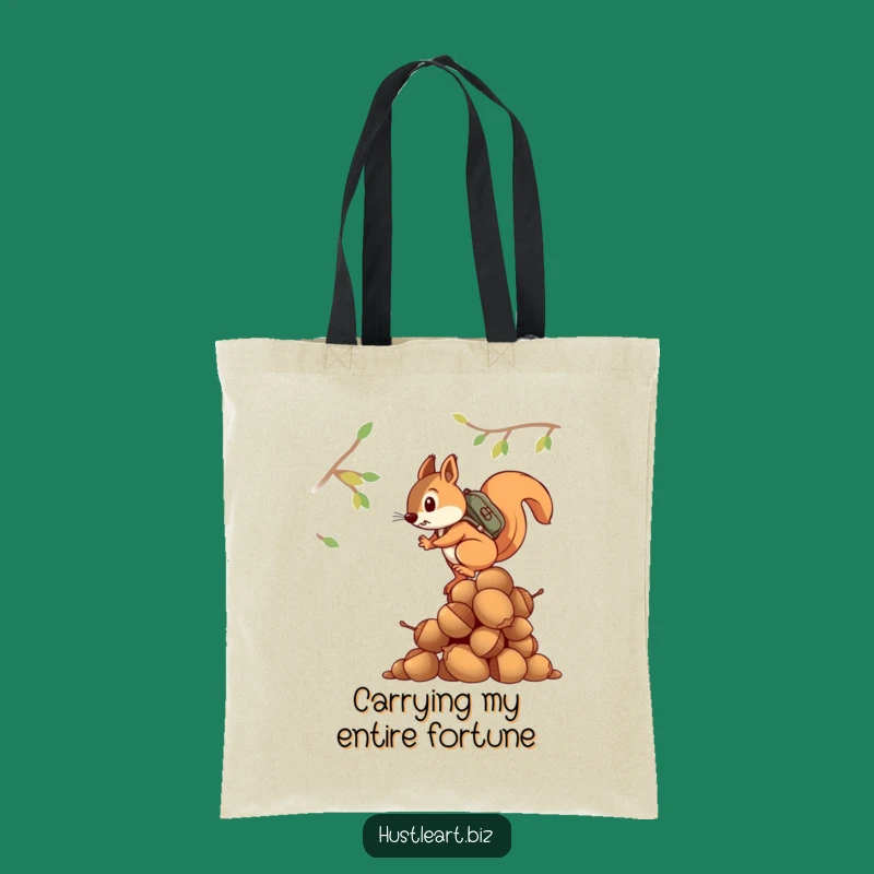 Funny Acorn Hunter Squirrel Tote Bag: Carry Your Laughs in Style!