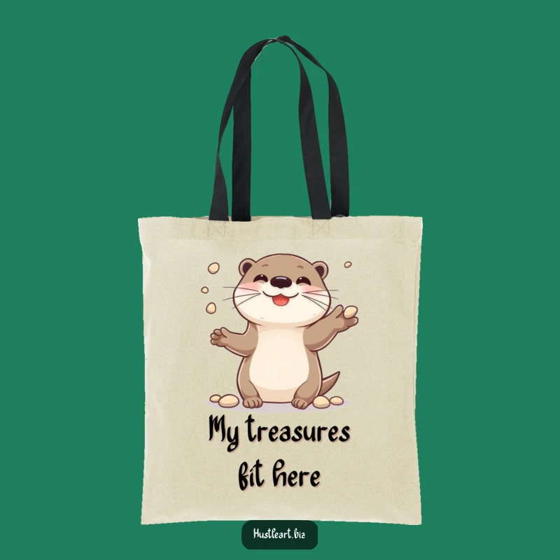 Funny Otter Pebble Tote Bag: Carry Your Treasures and Laughs!
