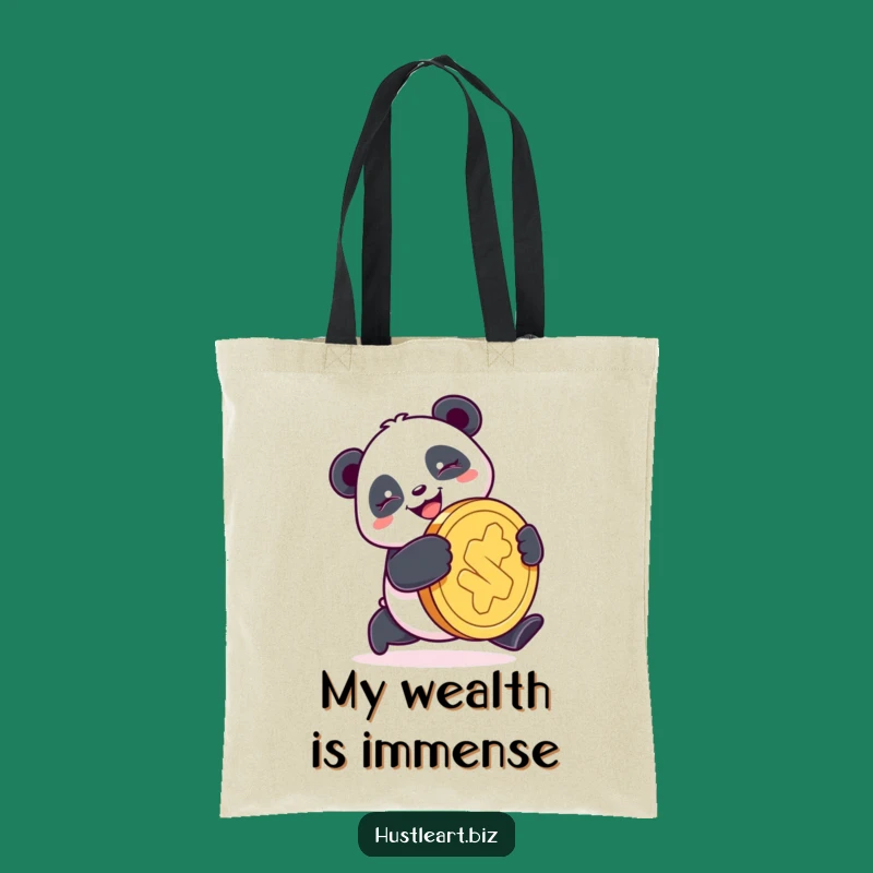 Funny Panda Coin Tote Bag: Carry Your Luck, Perfect Funny Gift for Shoppers